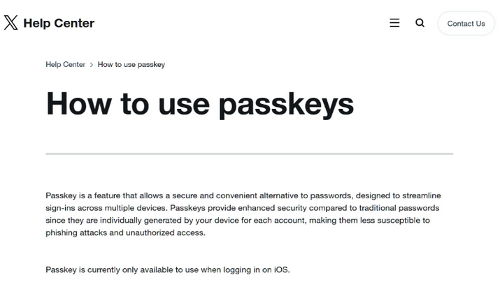 云南苹果维修店铺分享iOS用户如何通过通行密钥(Passkey)登录 